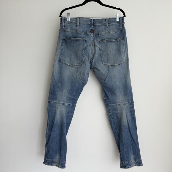 G-Star RAW Jeans Mens 32x32 5620 3D Slim Distressed Washout Moto Tapered Stretch - Picture 6 of 12